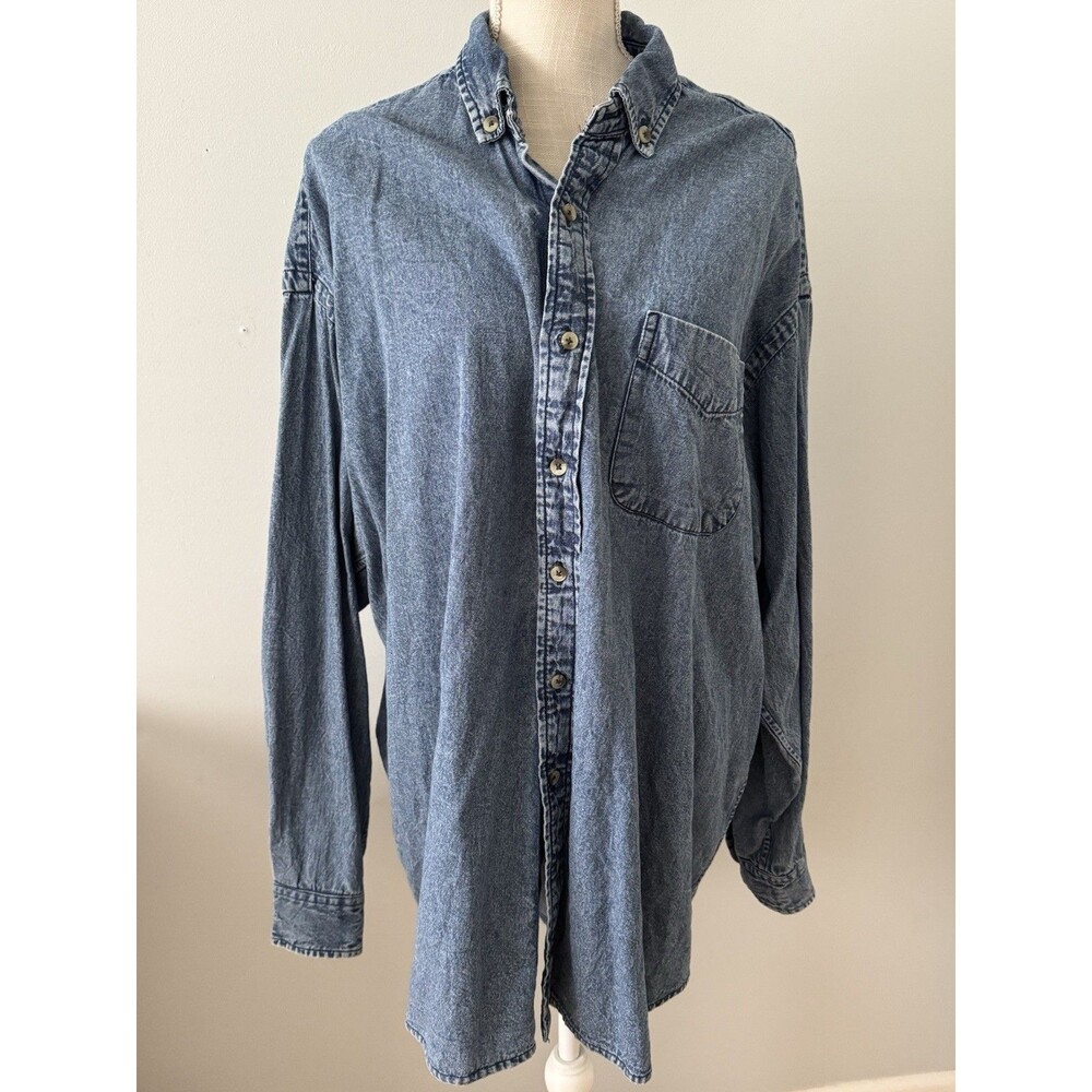Urban Outfitters Men's Denim Oversized Button Down Shirt Size M/L